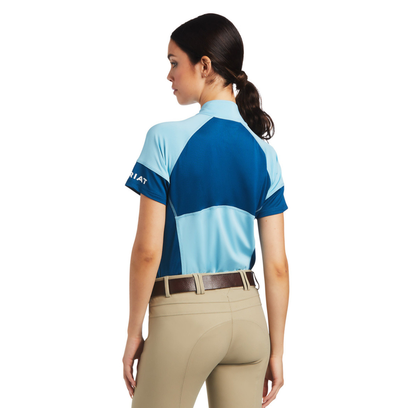 Ariat Women's Cambria Jersey 1/4 Zip Baselayer - Milky Blue/Blue Opal-1